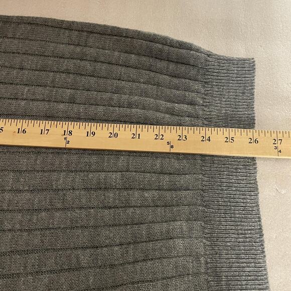 Vintage Comfort Knits Sweater Vest Men Large Gray Ribbed Knit V Neck USA Made - Picture 7 of 8